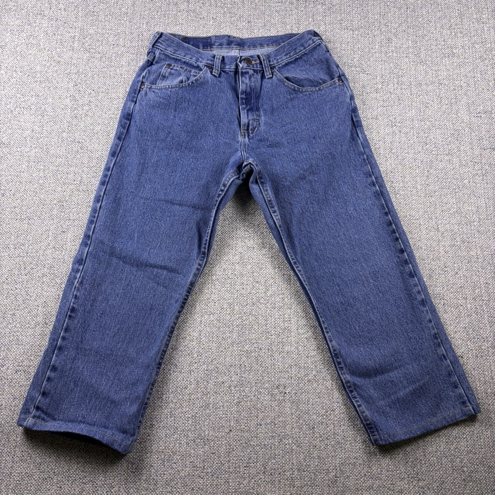 Wrangler Men's Medium Wash Relaxed Fit Straight Leg Denim Jeans Sz 30x30